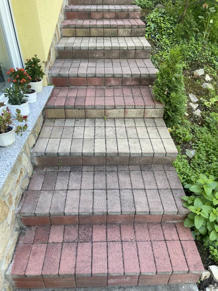 Balatonföldvári terasz burkolata a mosás után