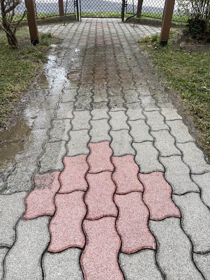 Balatonföldvári udvar a tisztítás után